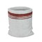 Allstate 8" White and Red Sack with Stripes Christmas Potted Plant Holder